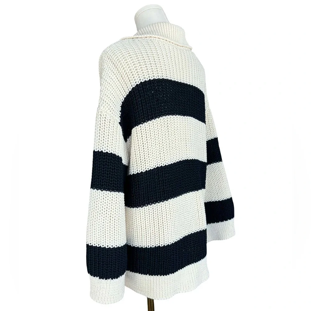 Zara Striped V Neck Sweater - Picture 4 of 11